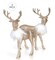 Ornativity Gold Glitter Christmas Reindeer - Holiday Party Deer Figurine Statues Dinner Tabletop Decorations Centerpiece - Pack of 2